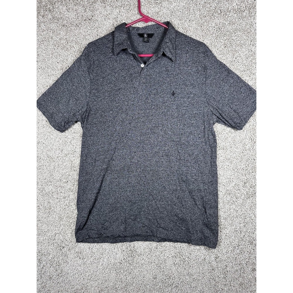 Volcom Wrecker MT Polo Shirt Size L Gray Cotton Blend Comfort‎ Golf Streetwear